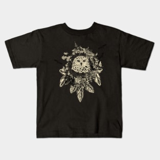 Wonderful owl with flowers Kids T-Shirt